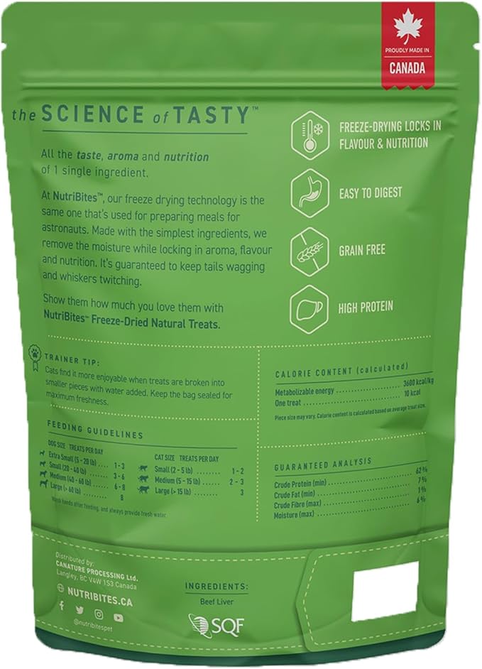 Nutri Bites Freeze Dried Beef Liver Dog & Cat Treats