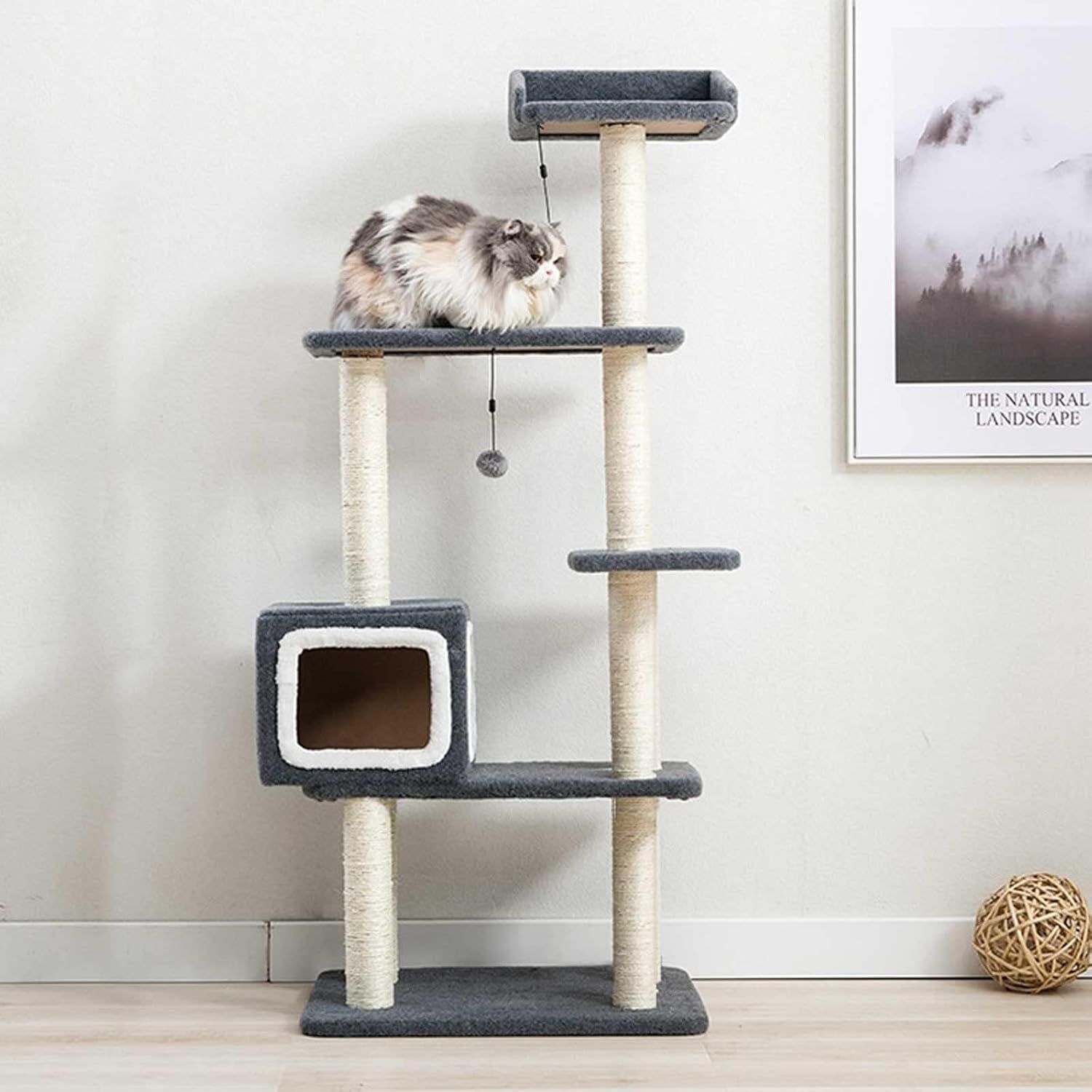 51 Inches Large Cat Tree Multi-Layer