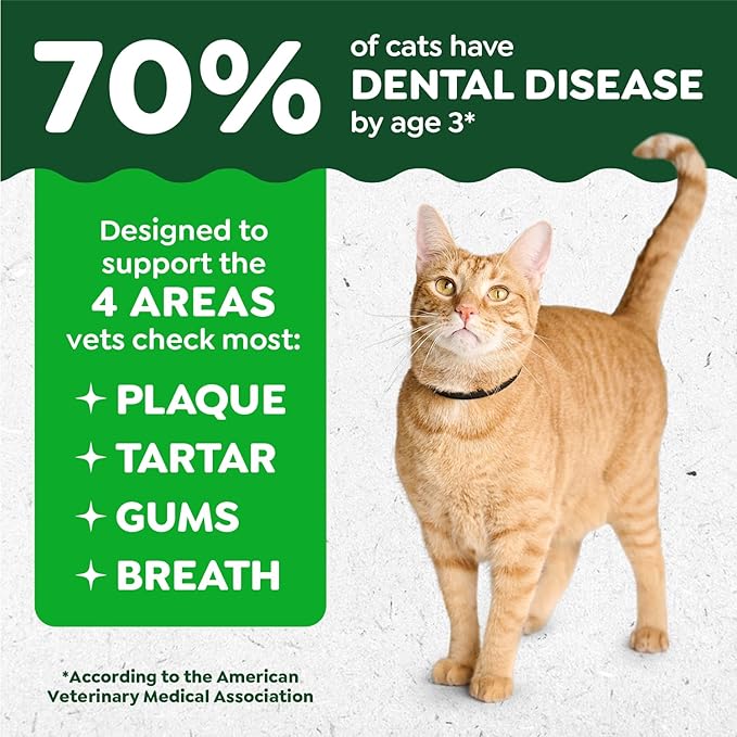 Greenies Feline Veterinarian-Recommended Adult Natural Dental Cat Treats
