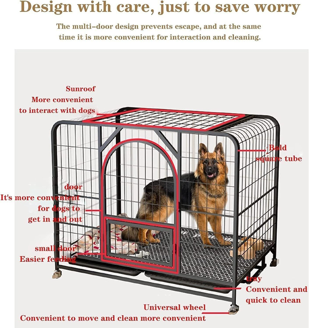 Heavy-Duty Metal Wire Dog Indoor Cage