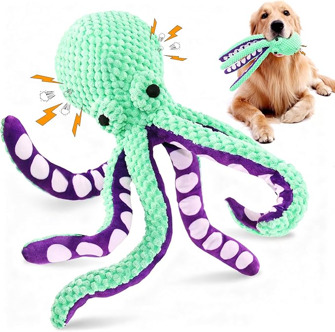 Large Squeaky Dog Toys- Plush Dog Toys with Soft Fabric