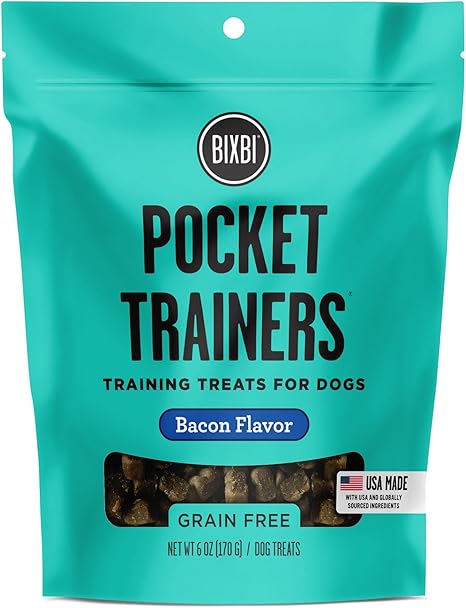 BIXBI Pocket Trainers Bacon 6oz Dog Treats
