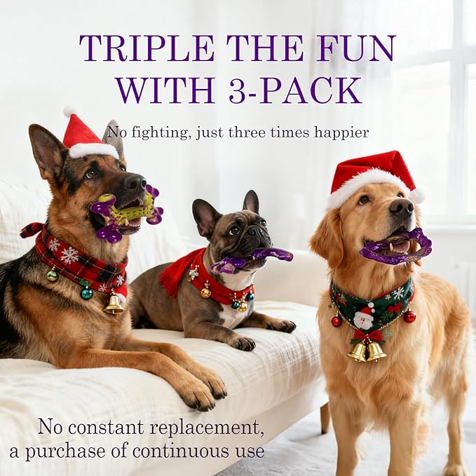 Tough Dog Toys for Aggressive Chewers 3 Pack