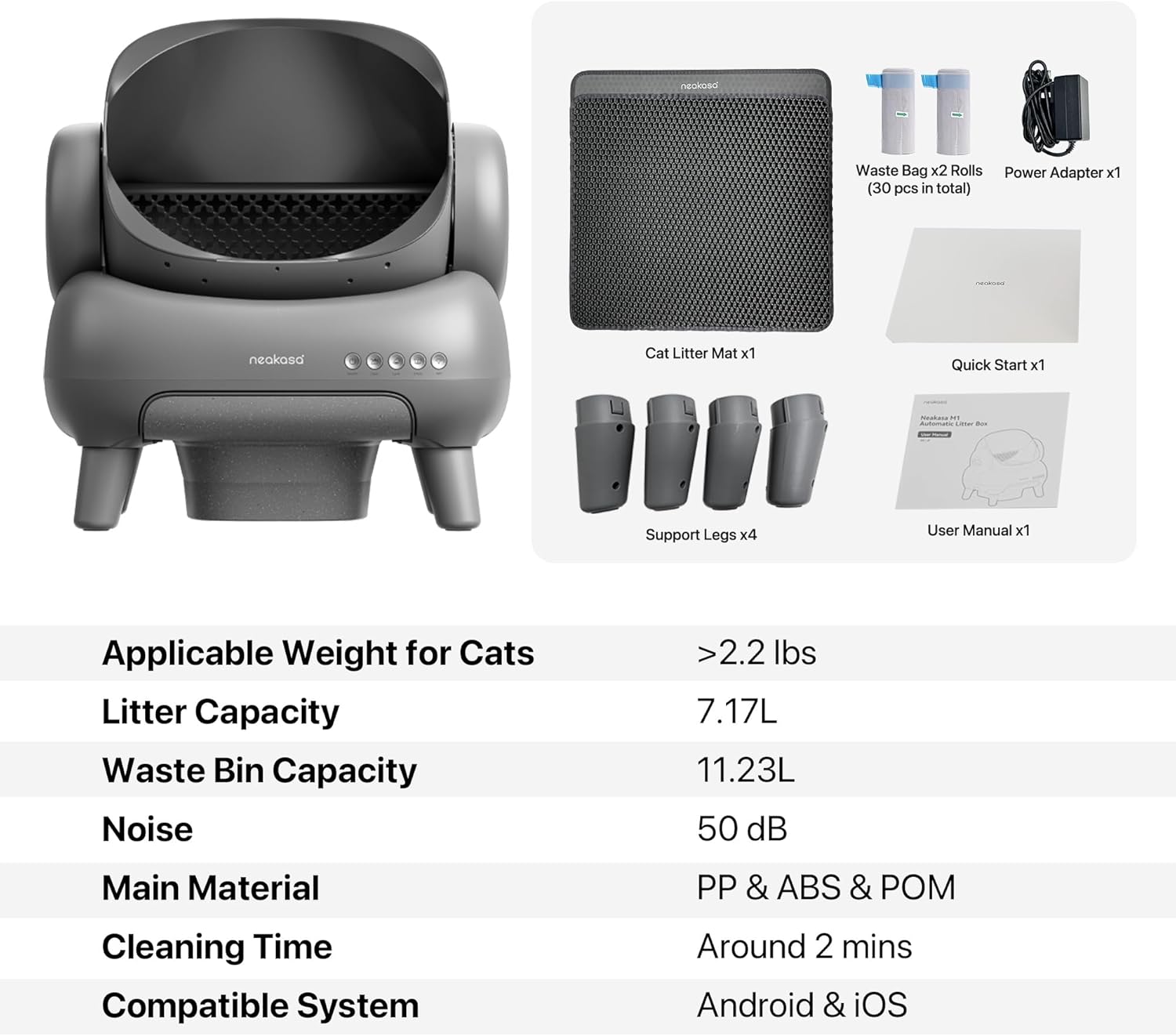 Neakasa M1 Automatic Cat Litter Box with APP Control