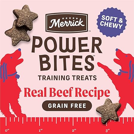 Merrick Power Bites Natural Soft And Chewy Real Meat Dog Treats