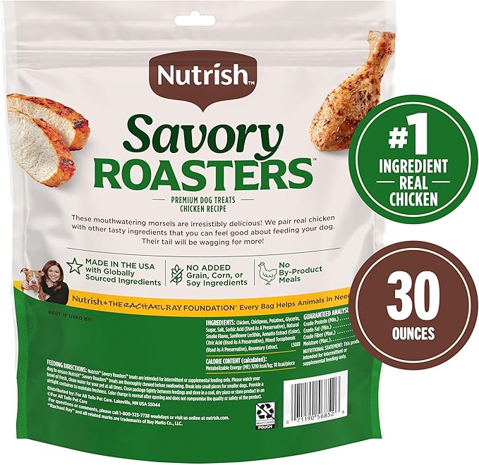 Nutrish Premium Dog Treats Savory Roasters Real Chicken Recipe