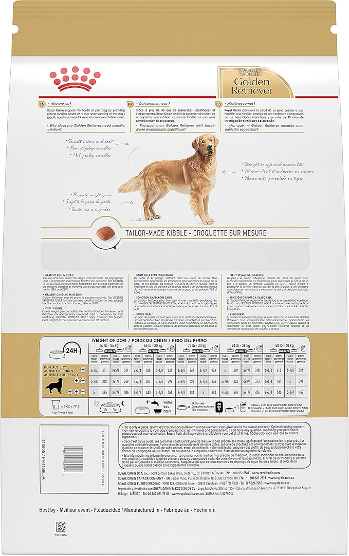 Royal Canin Golden Retriever Adult Dry Dog Food, 30 lb bag