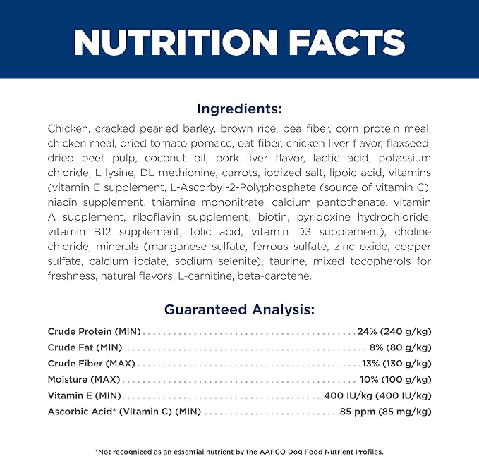 Hill's Science Diet Adult 1-6 Perfect Weight Dry Dog Food, Chicken & Brown Rice, 25 lb. Bag