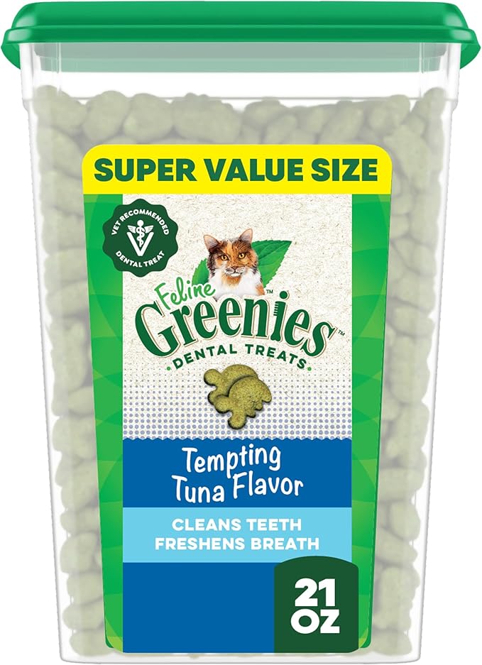 Greenies Feline Veterinarian-Recommended Adult Natural Dental Cat Treats