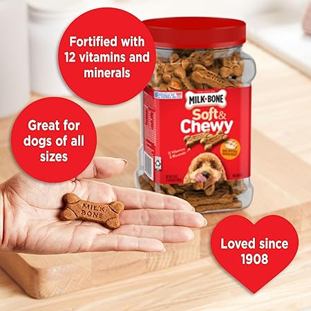 Milk-Bone Soft & Chewy Chicken Recipe Dog Treats, 25 Ounces (1 Count)